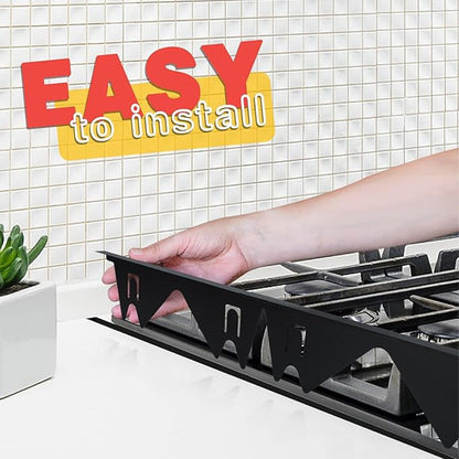 Adjustable Stainless Steel Stove Gap Filler with Spring Tension, Heat Resistant